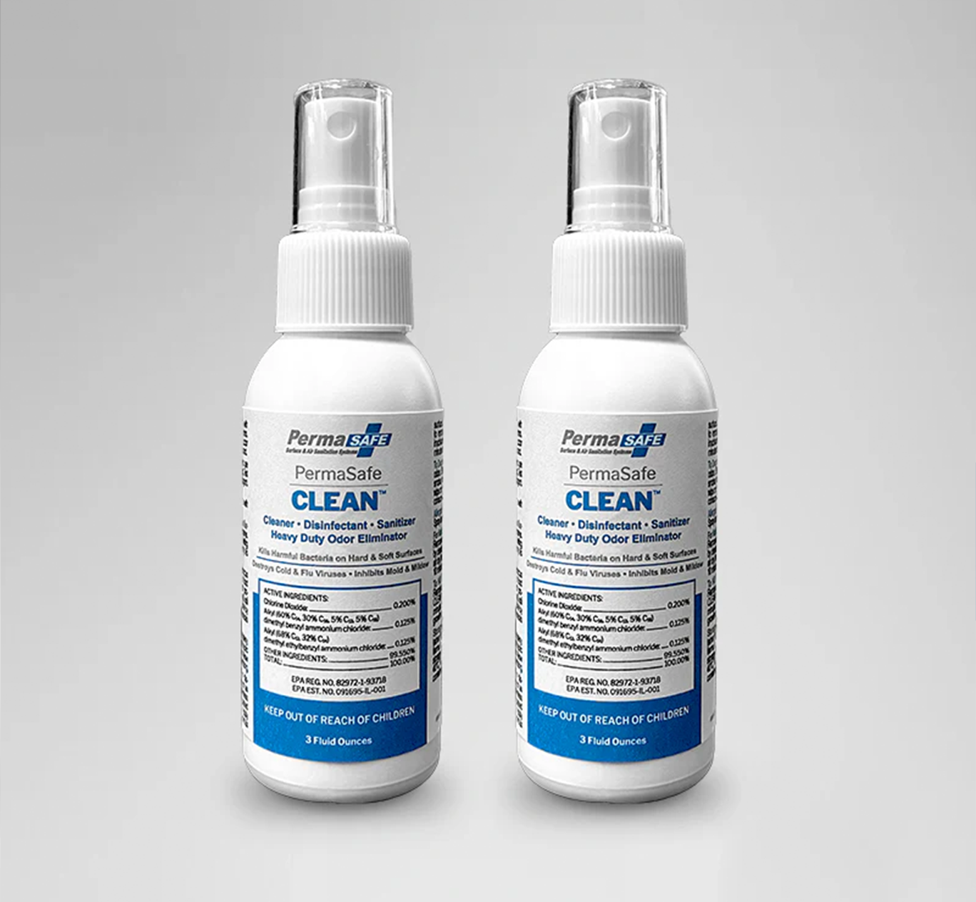 Clean Shield 32oz disinfectant spray bottle with visible label close-up