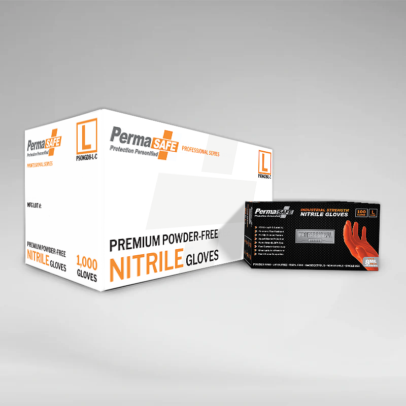 PermaSafe extreme-duty industrial-strength gloves are available in individual boxes and cases