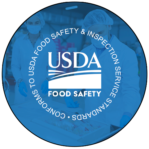 Logo confirming that PermaSafe conforms to USDA Food Safety and Inspection Service standards